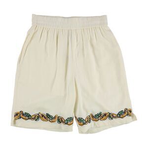 NATIVE YOUTH Mens Embroidered Casual Walking Shorts, Beige, NWT